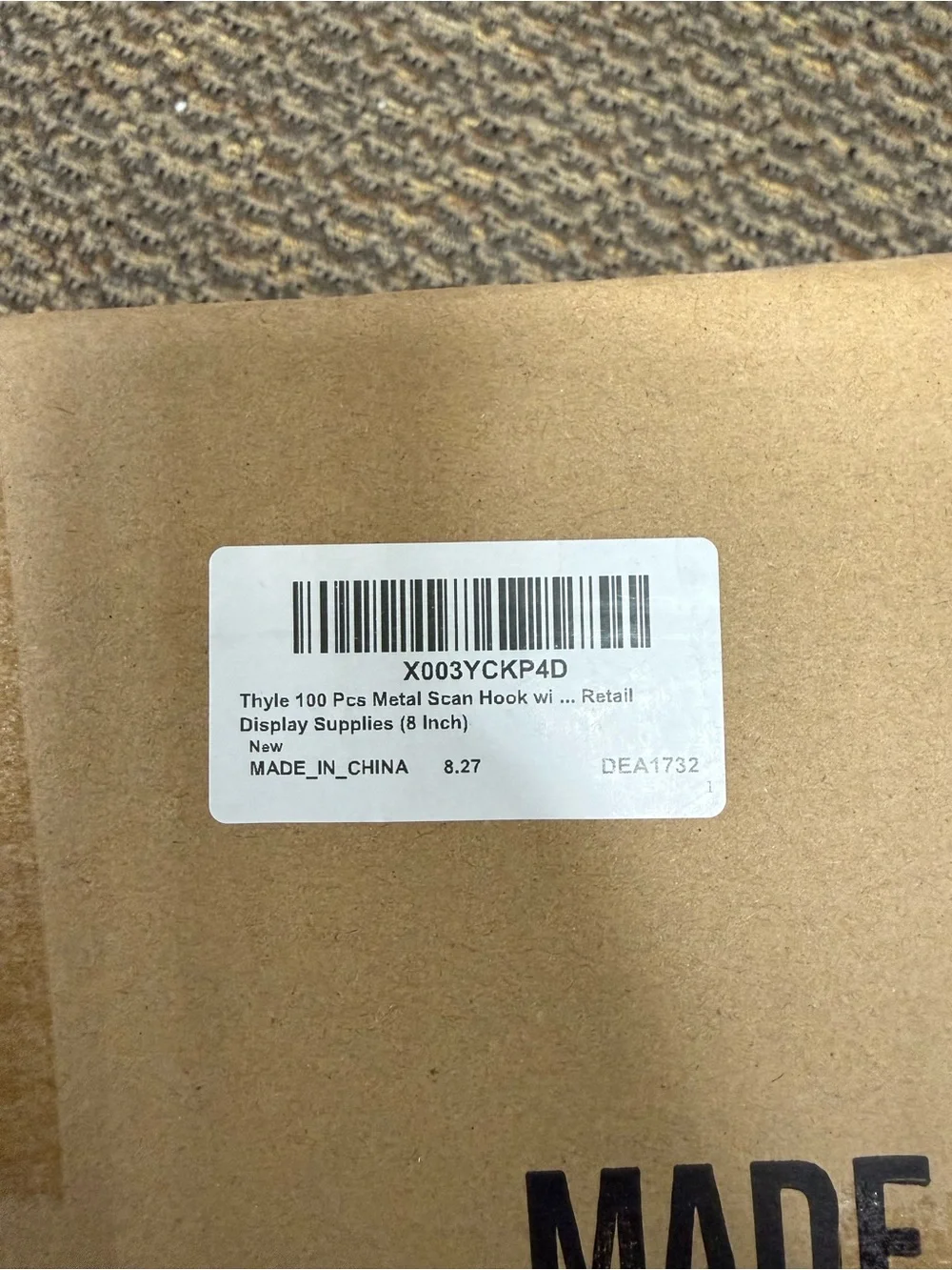Meral Scan Hooks With Label Holder